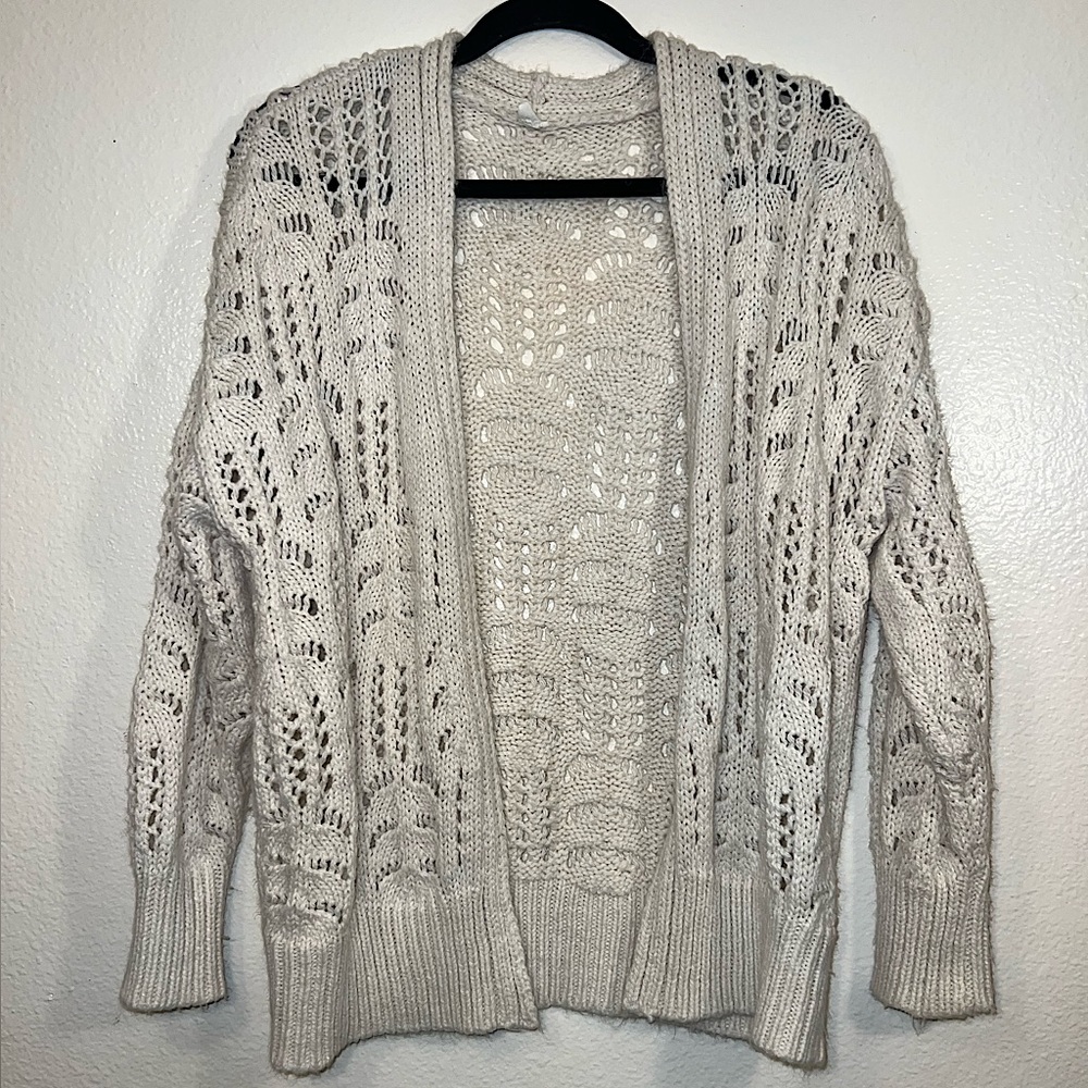 Garage Crochet Open Front Cardigan XS/S